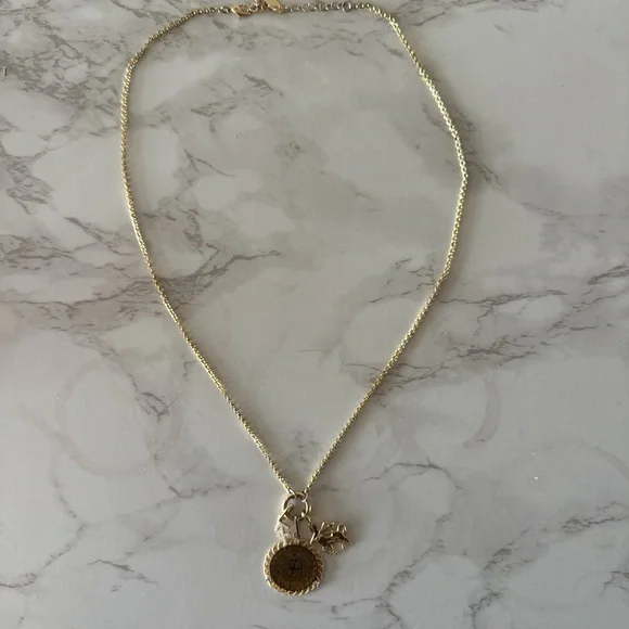 Gold Coin Charm Pendant Necklace. From Anthropologie Women Jewelry - Picture 2 of 4